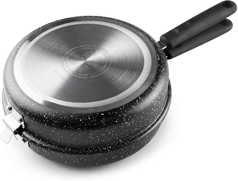 Ibili 24cm Double Omelette Frypan - Black