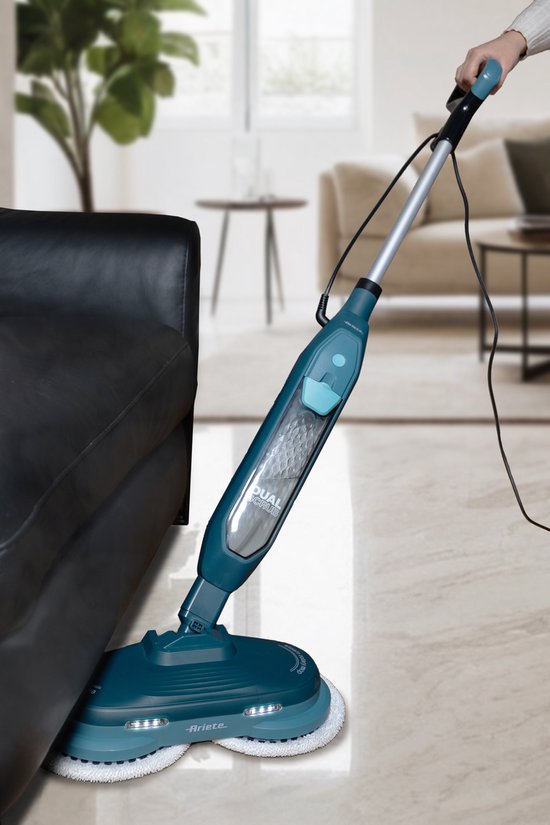 Ariete 4178 Dual Scrub Electric Mop with Rotating Brushes - Teal