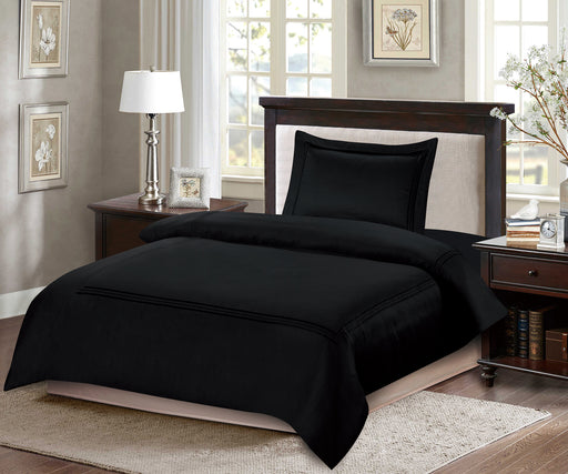 ARMN 3-Piece Naturesoft Single Duvet Cover Set - Black