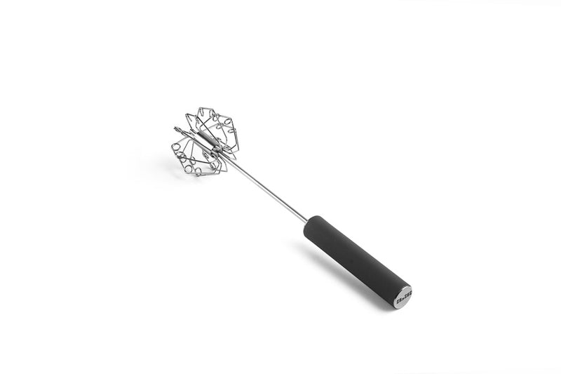 Ibili 25cm Hand Push Whisk - Black