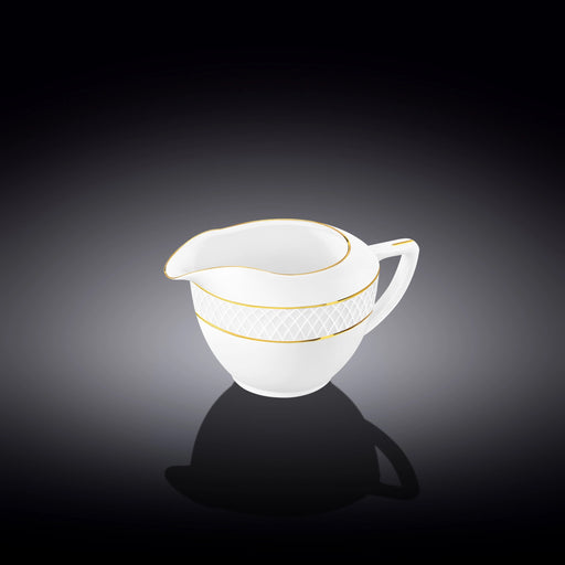 Wilmax Diamond 280ml Creamer - White & Gold