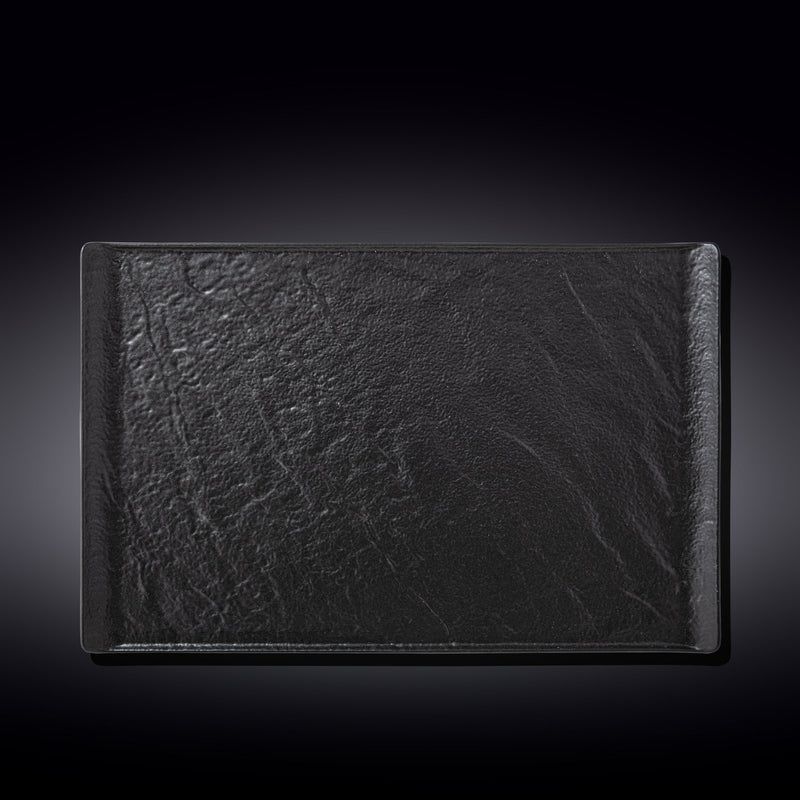 Wilmax SlateStone 38x24cm Rectangle Dish - Black