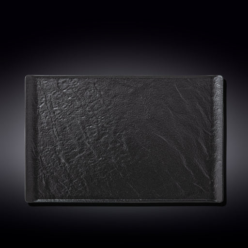 Wilmax SlateStone 38x24cm Rectangle Dish - Black