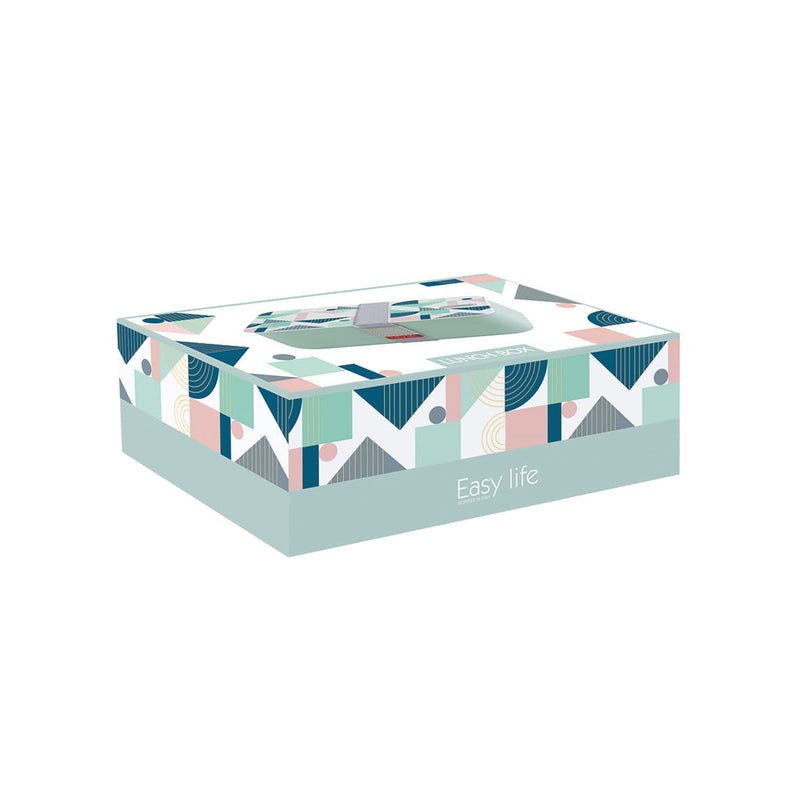 Easy Life Abstract 1000ml 1-Layer Lunchbox - Pastel Green