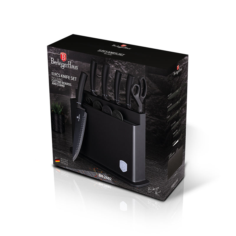 Berlinger Haus 11-Piece Knife Set - Black-Silver Collection