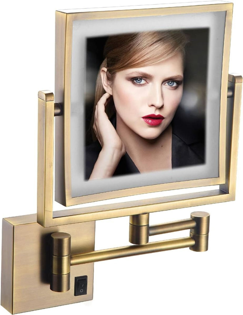 ARMN LED X5 Magnifying Extendable Mirror - Bronze