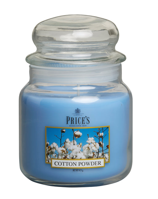 Price's Medium Scented Candle Jar with Lid - Cotton Powder