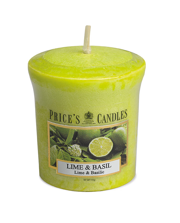 Price's Scented Votive Candle - Lime & Basil
