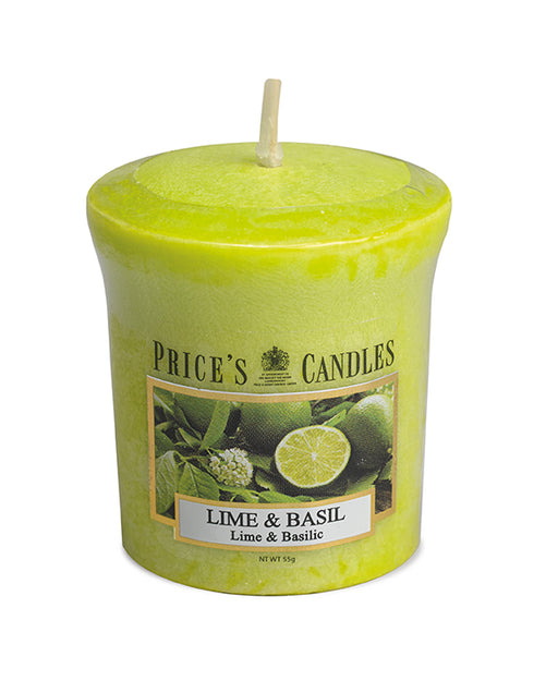 Price's Scented Votive Candle - Lime & Basil