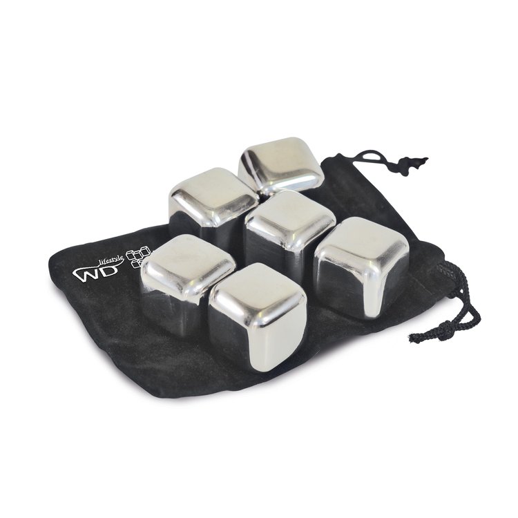 Easy Life 6-Piece Reusable 2.7cm Steel Drink Cooler Set - Steel