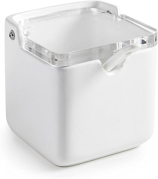 Ibili Salt/Sugar Bowl with Spoon - White