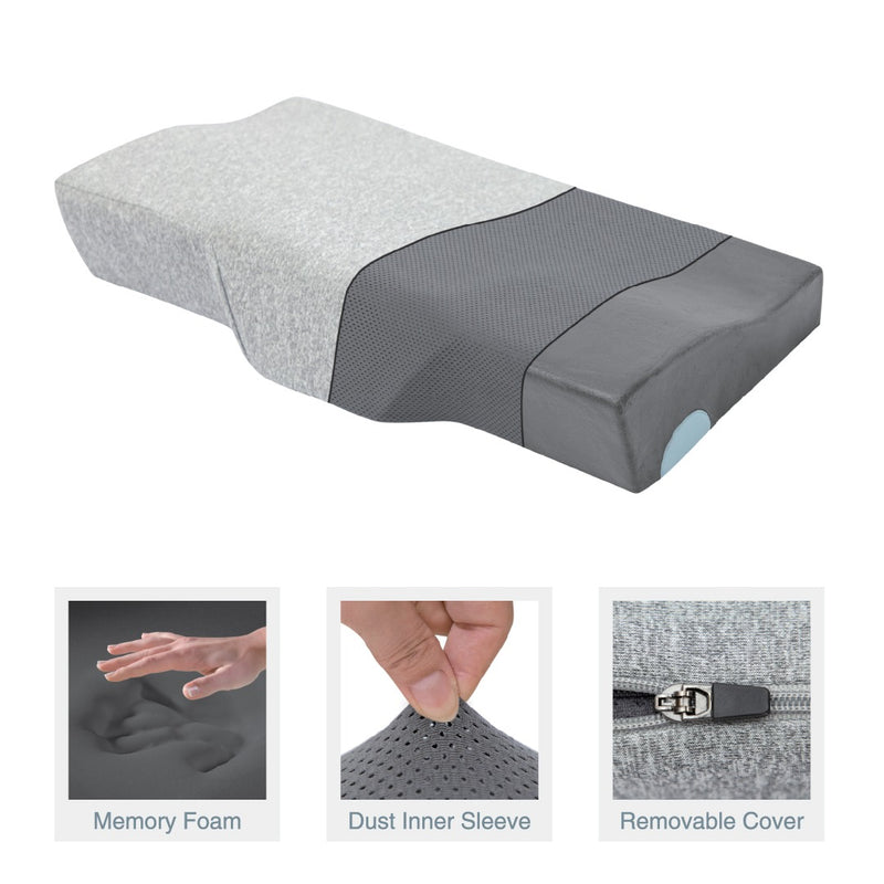ARMN Pedic Cervical Memory Pillow with Support Bar