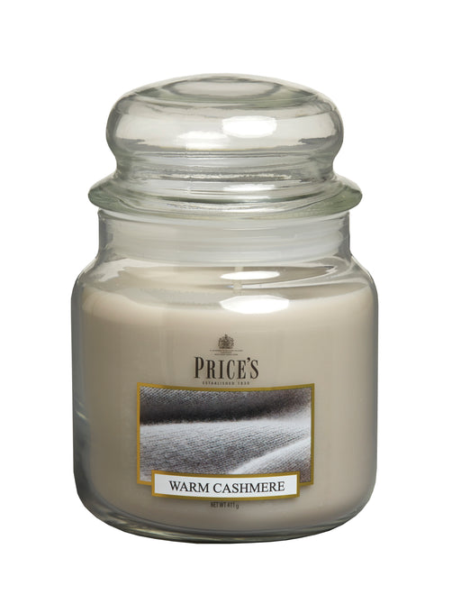 Price's Medium Scented Candle Jar with Lid - Warm Cashmere