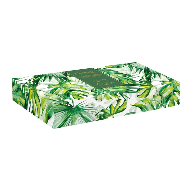 Easy Life Madagascar 36x16cm Tropical Leaf Bowl in Box - White
