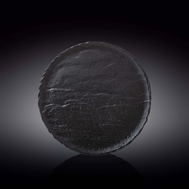Wilmax SlateStone 25cm Round Plate - Black