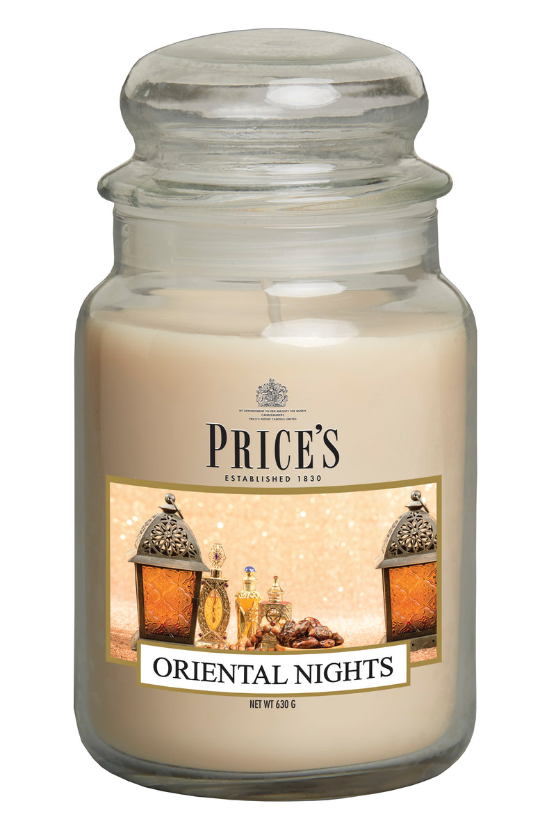 Price's Large Scented Candle Jar with Lid - Oriental Nights