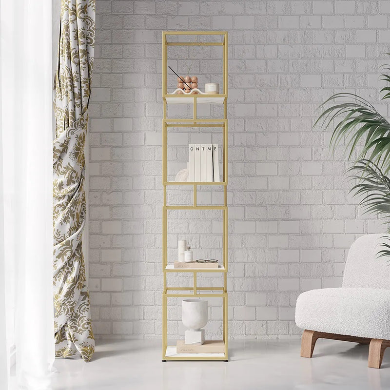 ARMN Regency 5-Shelf Stand - Gold