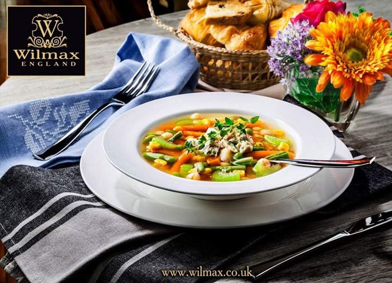 Wilmax Stella 23cm Deep Plate - White