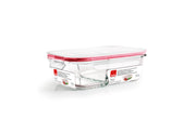 Ibili Lunch-Away 600ml 2-Section Glass Food Container - Red