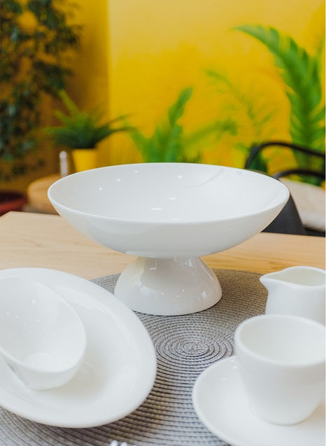 Wilmax Olivia 24cm Footed Fruit Bowl - White