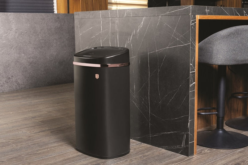 Berlinger Haus 58L Sensor Waste Bin - Black-Rose
