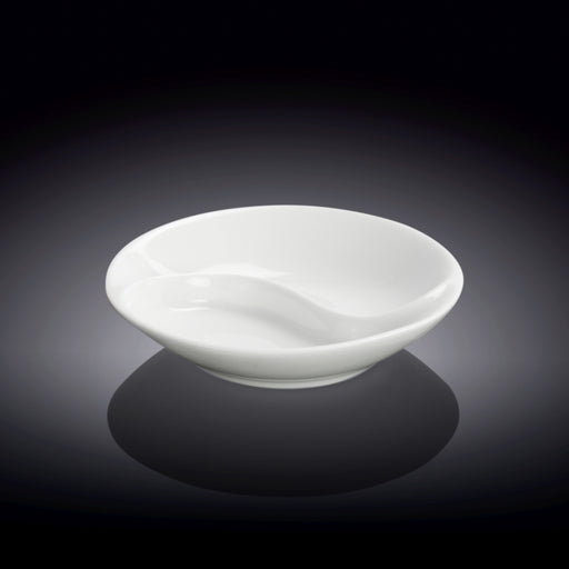 Wilmax 9cm Divided Sauce Dish - White