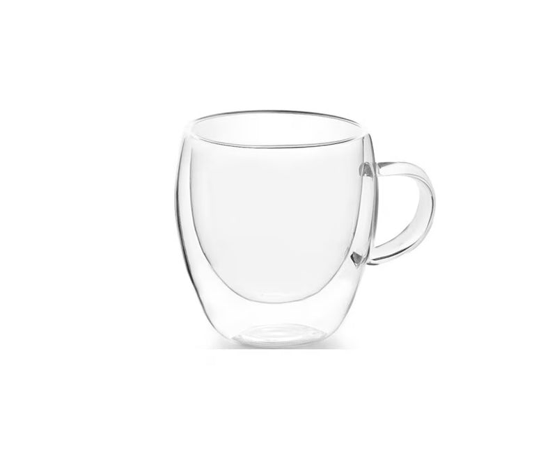Ibili Set of 2 Double Glass 220ml Cups