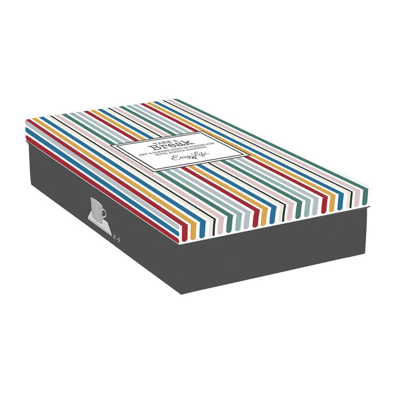 Easy Life Take a Break 110ml 8-Piece Cups & Saucers Set in Box - Pastels
