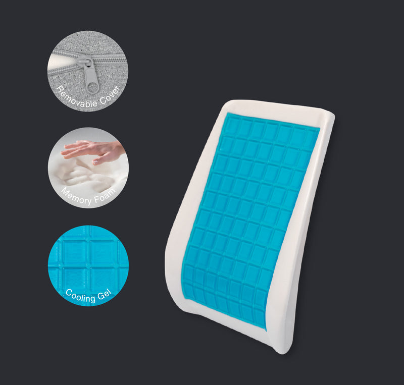 ARMN Pedic Ergonomic Memory Back Cushion with Cooling Gel
