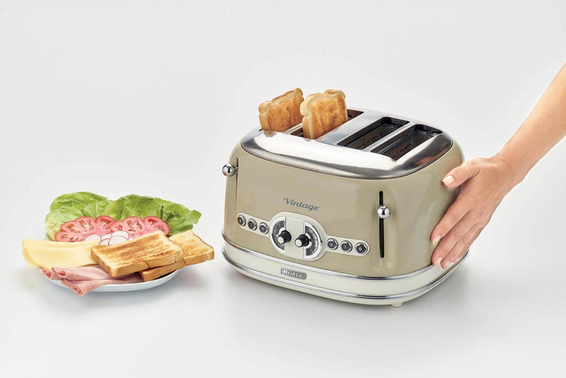 Ariete Vintage 156 4-Slice Toaster - Beige
