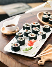 Wilmax 30x16cm Flat Platter - White