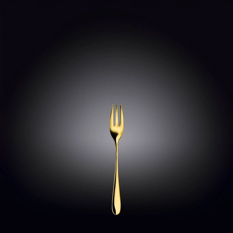Wilmax Stella 2-Piece 14cm Pastry Fork Set - Gold