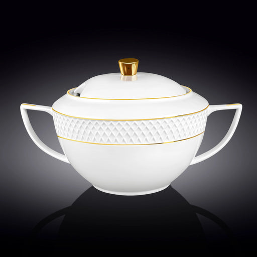 Wilmax Diamond 2800ml Tureen - White & Gold