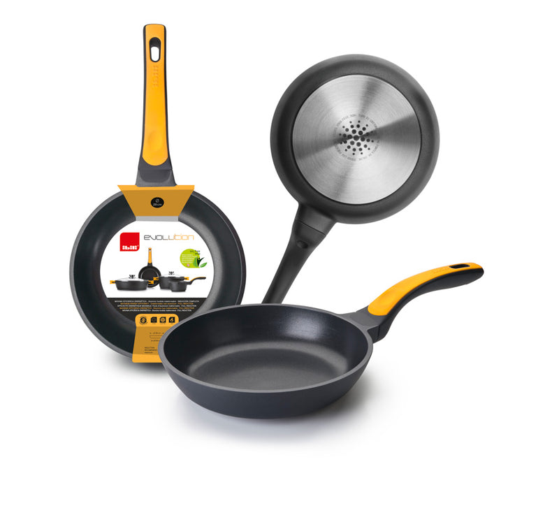 Ibili Evolution 28cm Frypan - Black & Yellow