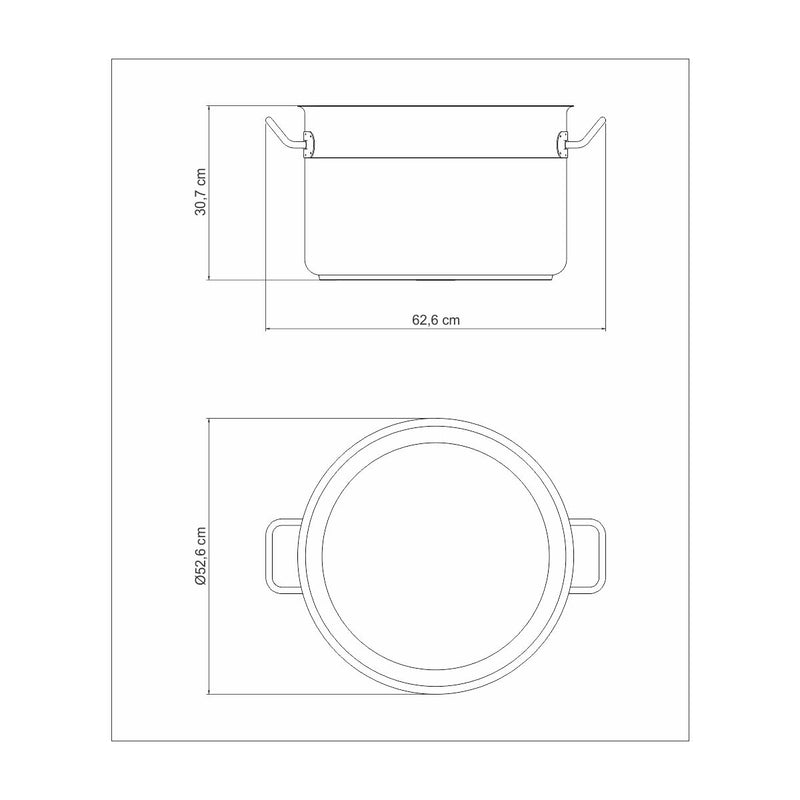 Tramontina Professional 50cm Steel Stockpot without Lid