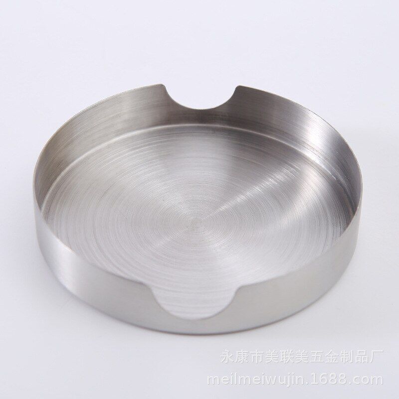 ARMN Zurin Steel Round 6-Piece Coaster Set with Holder - Silver