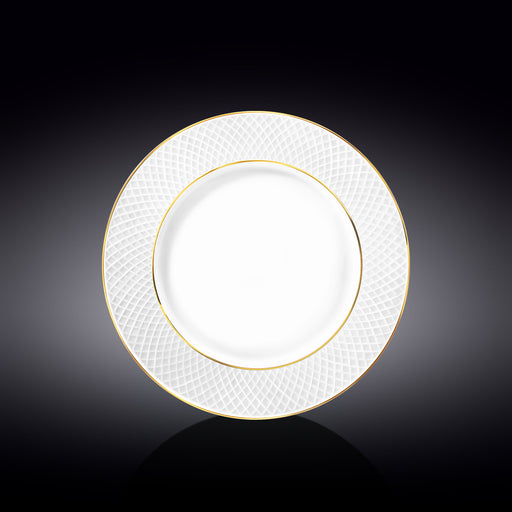 Wilmax Diamond 25.5cm Dinner Plate - White & Gold