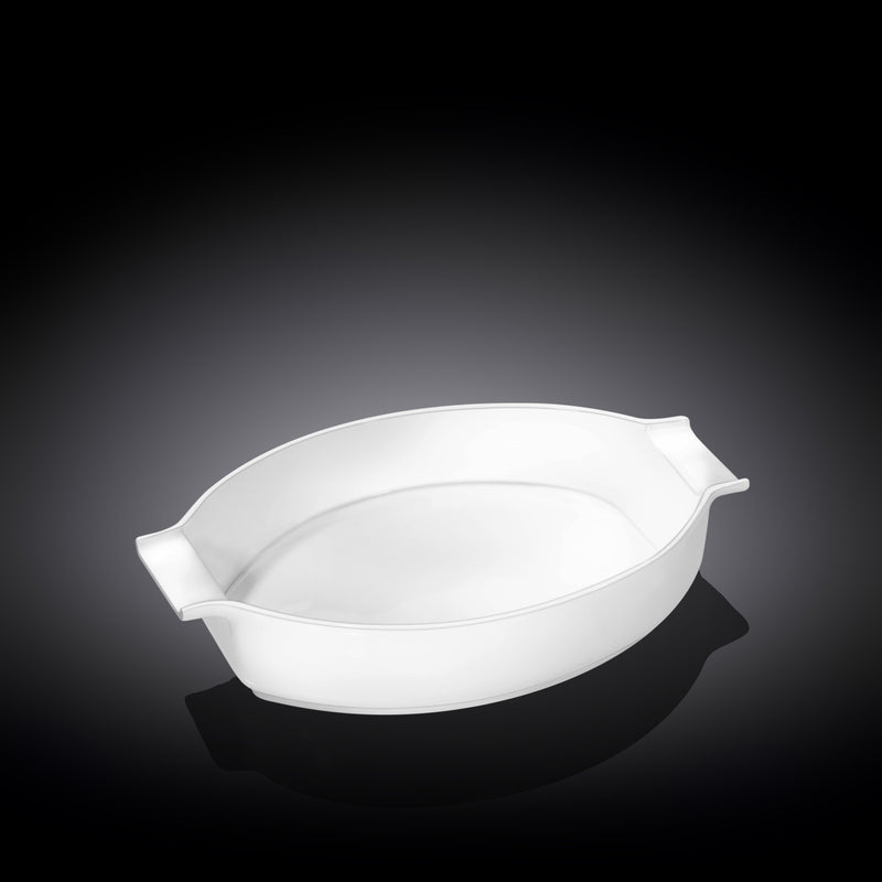 Wilmax 26x17cm Oval Baking Dish with Handles - White