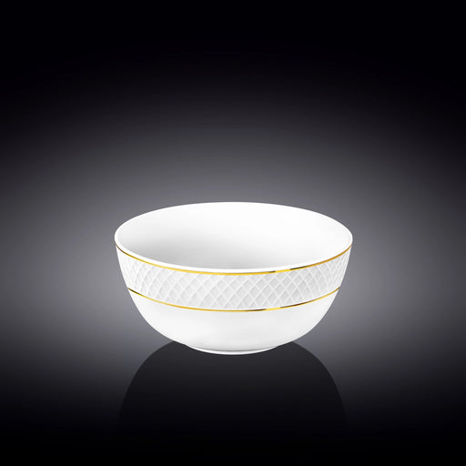 Wilmax Diamond 14cm Bowl - White & Gold