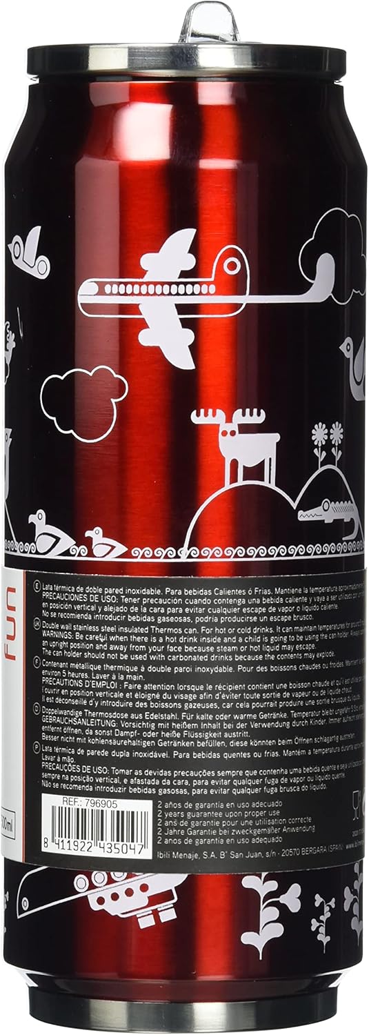 Ibili Steel 500ml Thermos Can - Red