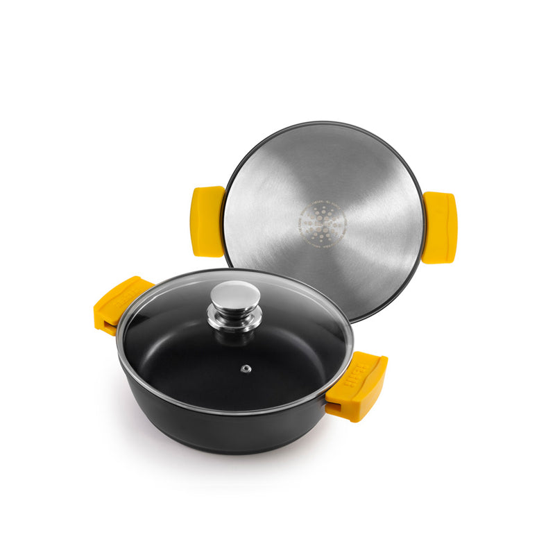 Ibili Evolution 30cm Stewing Pan with Lid - Black