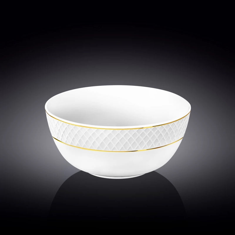 Wilmax Diamond 20cm Bowl - White & Gold