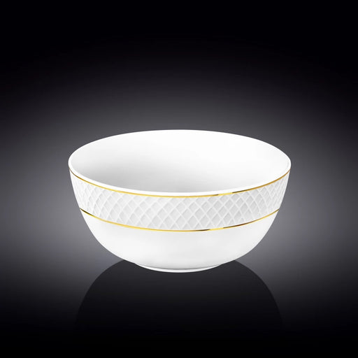 Wilmax Diamond 20cm Bowl - White & Gold