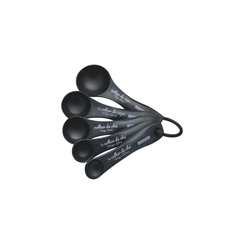 Tramontina Utilita 5-Piece Measuring Spoon Set - Black