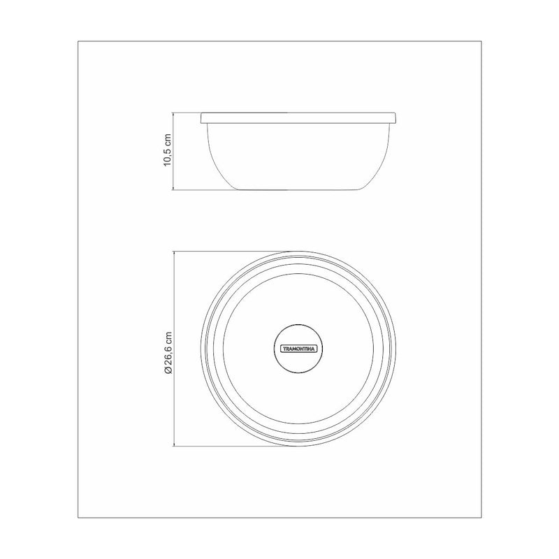 Tramontina Freezinox 25cm Steel Mixing Bowl