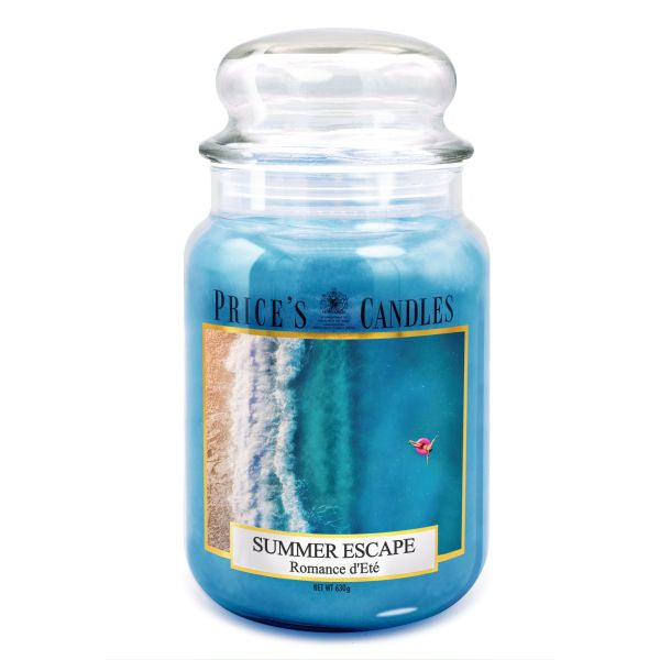 Price's Large Scented Candle Jar with Lid - Summer Escape