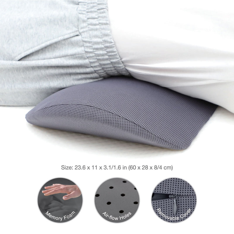 ARMN Pedic Lumbar Support Pillow with Bamboo Charcoal Memory