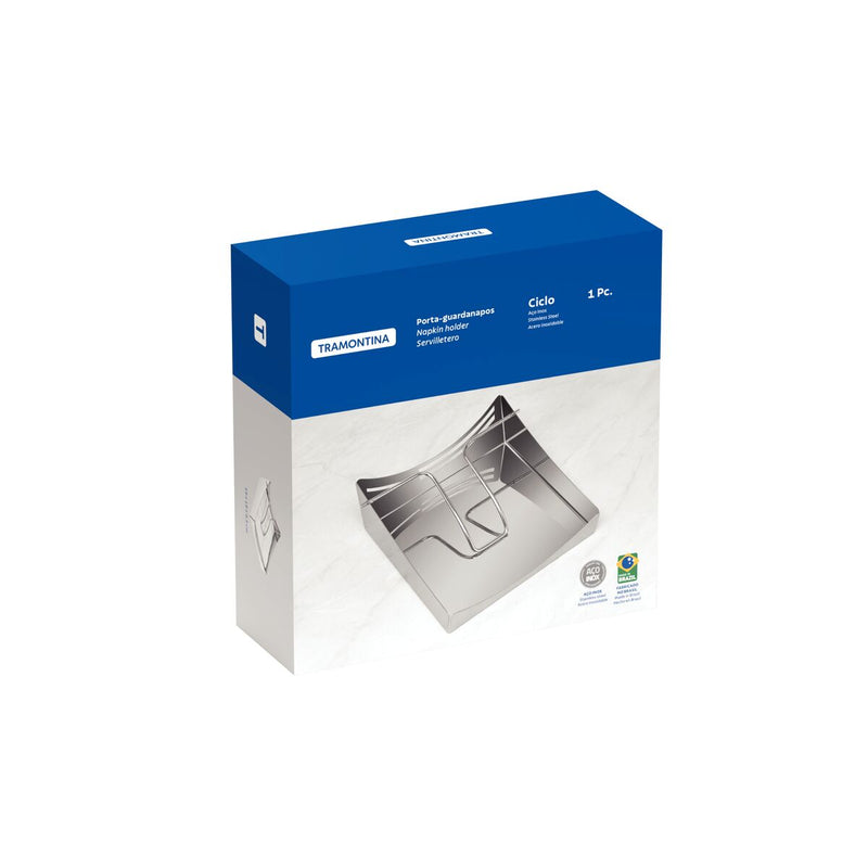 Tramontina Ciclo 19x19cm Steel Napkin Holder