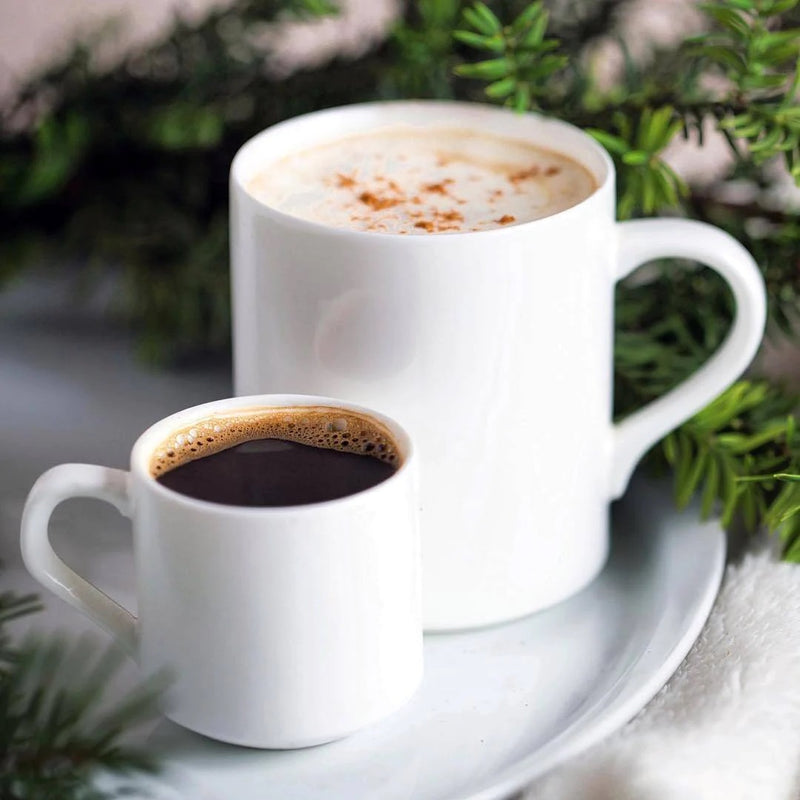 Wilmax 90ml Coffee Cup & Coaster Set - White