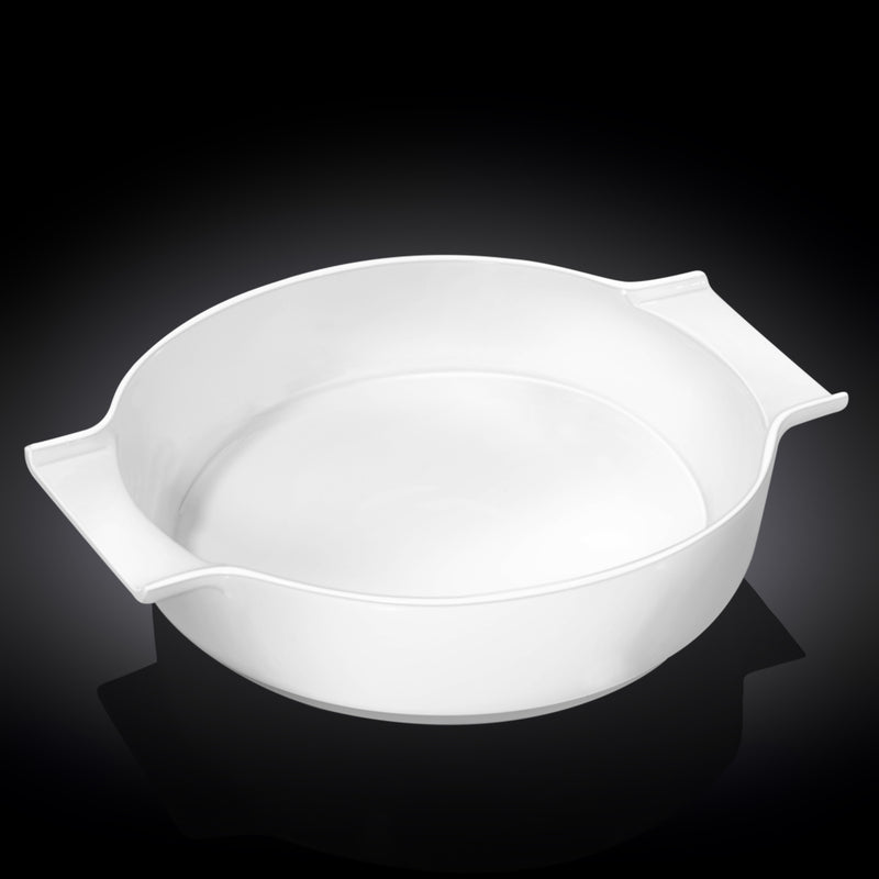 Wilmax 26cm Round Baking Dish with Handles - White
